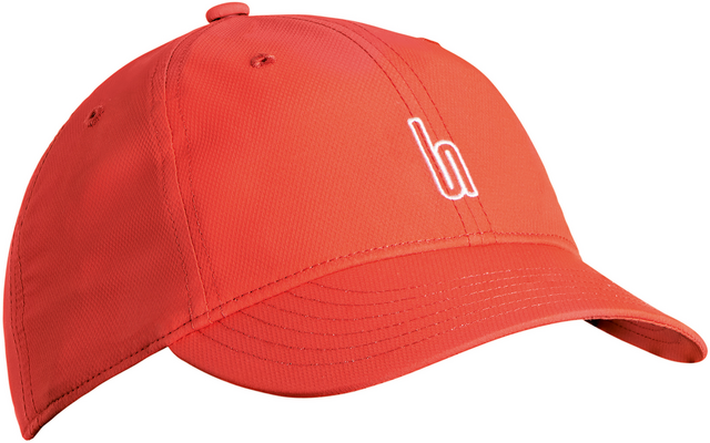 Casquette de baseball rouge avec logo blanc en forme de 'b' sur l'avant