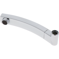 Miscelatore doccia Comet con raccordo a gomito serie Capri Compact 16 cm cromato