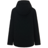 Giacca in pile nera con cappuccio, vista posteriore