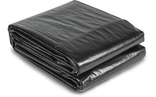 Gefalteter schwarzer Plastiksack