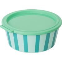 Koziol kom met deksel Nora Box 1,3 liter Stripes sweet green/mid green