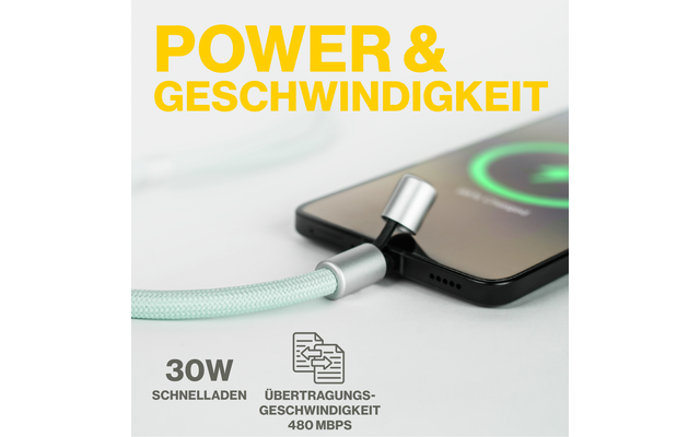 Product afbeelding Aqila Lanyard Power Cable Lightning Smartphone-Trageband 30 W 1