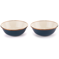 Barebones Enamel Emaillegeschirr Sch&uuml;sselset 2 teilig blau
