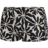 Kurze Badehose mit schwarz-weißem Blättermuster