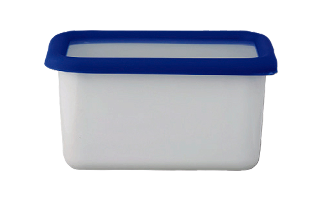 HoneyWare Emaille Voedsel Bewaarbox S Hoog 0,7 Liter Blauw