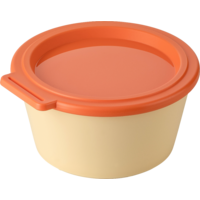 Koziol kom met deksel Nora Box 700 ml sweet yellow/dark coral