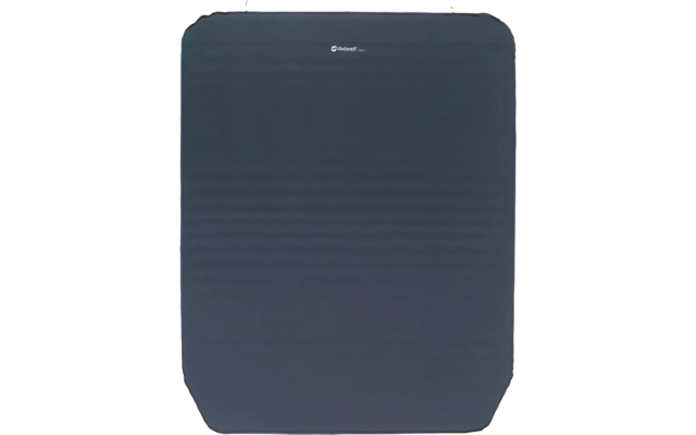 Donkerblauw rechthoekig object met afgeronde hoeken en licht geribbelde oppervlakte