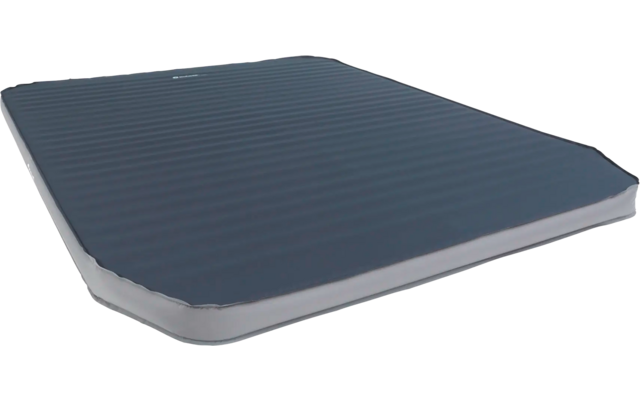 rechthoekige blauwe matras met grijze rand