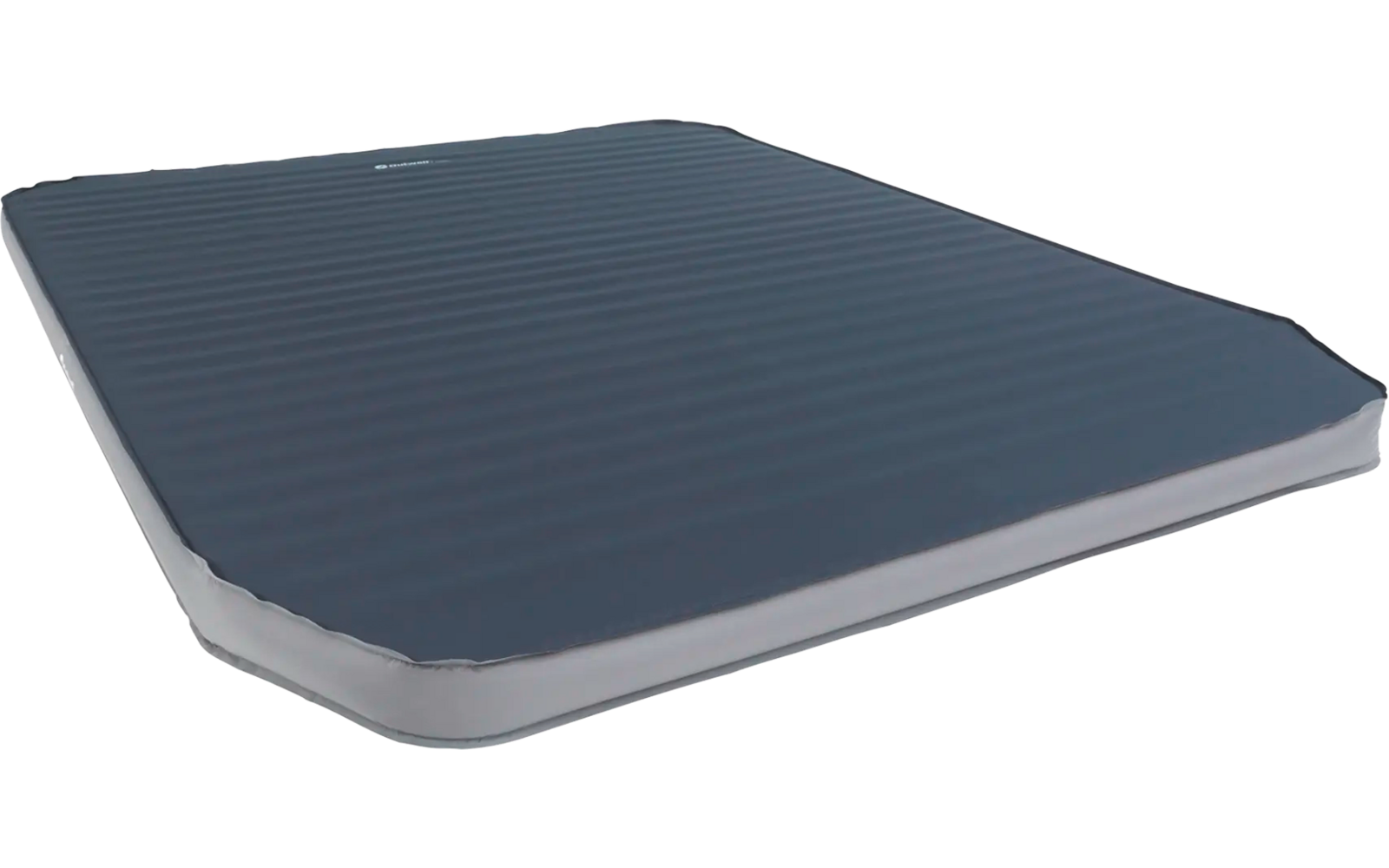 rechthoekige blauwe matras met grijze rand