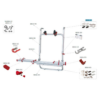 Fiamma top mounting kit suitable for Carry Bike 200 DB - Fiamma spare part number 98656-420