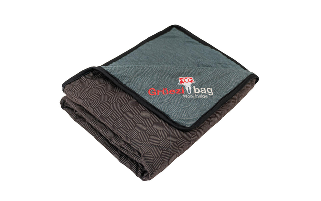 Grüezi Bag WellhealthBlanket Wool Home Schlafsack chocolate/smoky blue