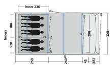 562518 - Outwell Florida 5 Air aufblasbares Tunnelzelt f&uuml;r 5 Personen