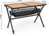 Berger Royal Alu-Bambus Rolltisch schwarz 110 x 70 cm