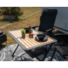 Immagine piccola del prodotto Tavolo con piano arrotolabile Berger Royal in alluminio e bamb&ugrave; 110 x 70 cm nero 1