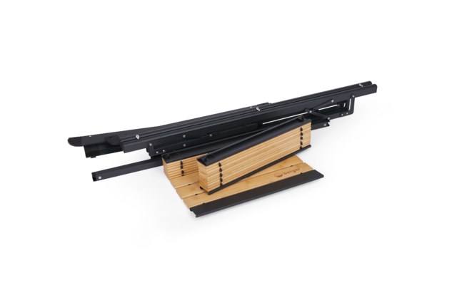 Berger Roya roltafel bamboe-aluminium zwart 110 x 70 cm
