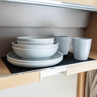 Set de vaisselle magn&eacute;tique Silwy Dolomit plastique 11 pi&egrave;ces gris