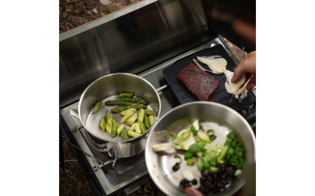 Product afbeelding Primus CampFire Campingtopf aus Edelstahl mit Siebdeckel und Metallb&uuml;gel 2-teilig 1