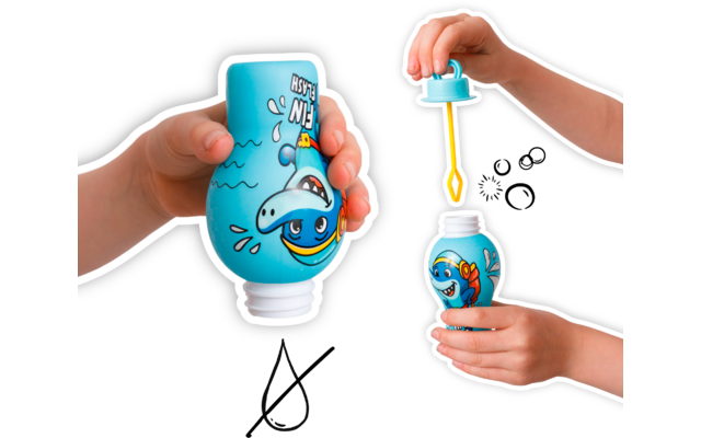 Product afbeelding alldoro Hero Animal Seifenblasen auslaufsicher 30 ml farblich sortiert 1