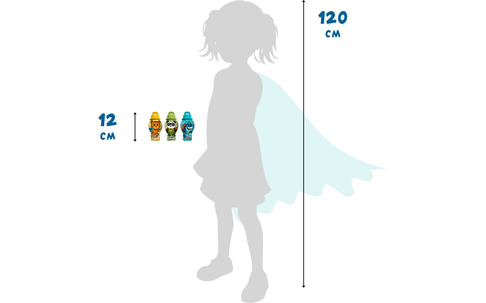 Product afbeelding alldoro Hero Animal Seifenblasen auslaufsicher 30 ml farblich sortiert 1