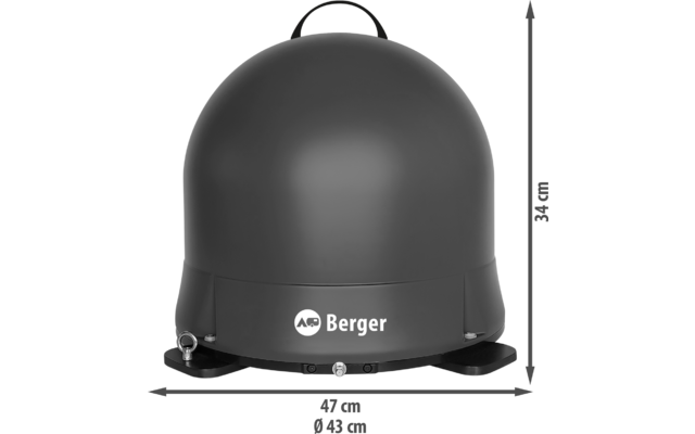 Schwarzer Grillhelm mit zwei Lüftungsklappen, darauf das Logo ‚Berger‘, auf weißem Hintergrund