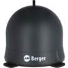 Schwarzes, kugelförmiges Gerät mit Kabel und Aufschrift 'Berger'