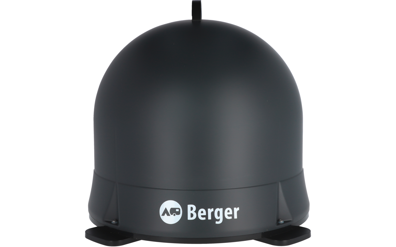 Schwarzes, kugelförmiges Gerät mit Kabel und Aufschrift 'Berger'