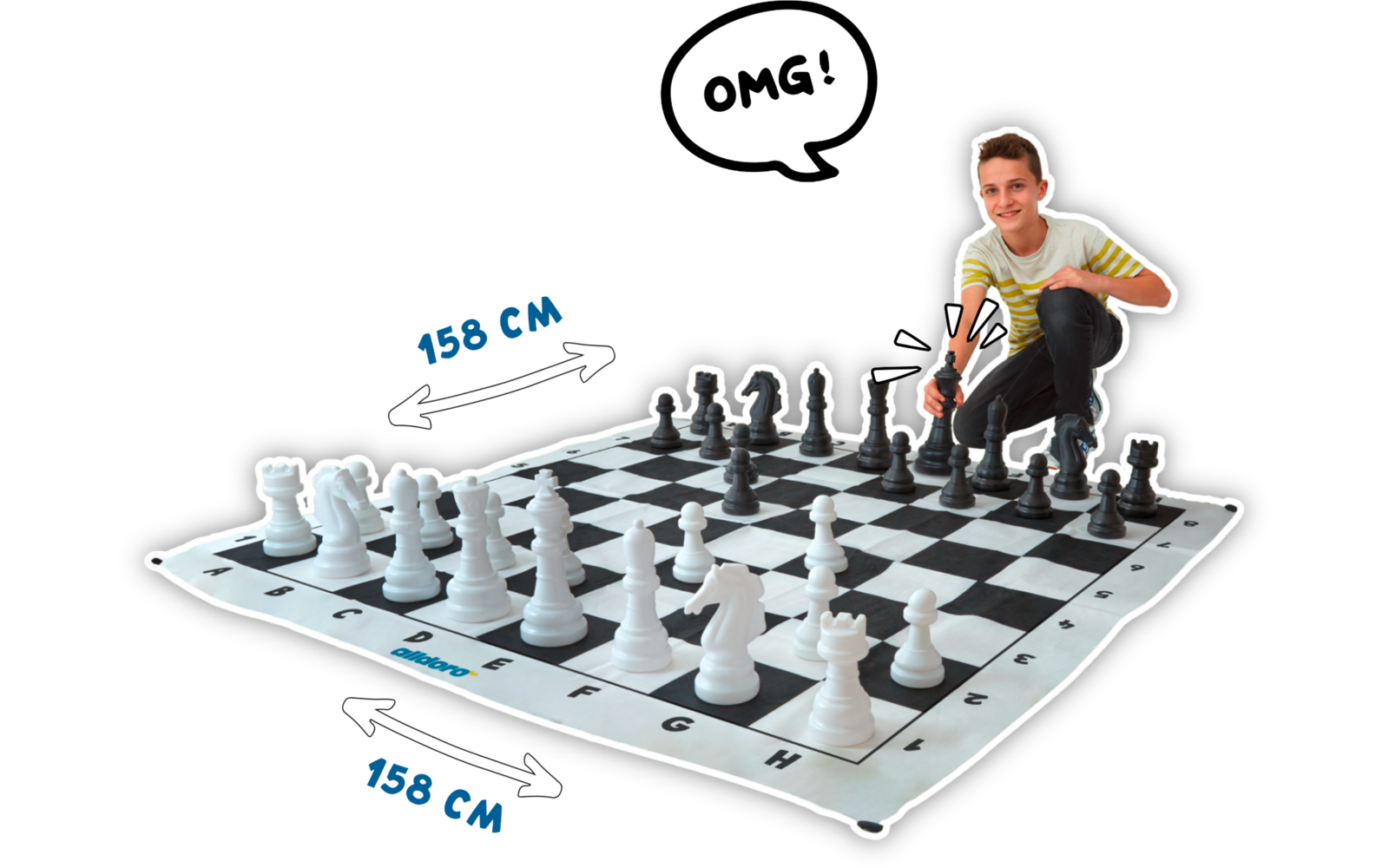 Produktbild alldoro XXL Schachspiel 158 x 158 cm 1