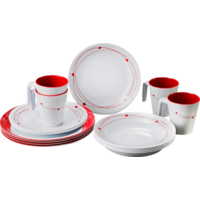 Brunner Melamin Cosmic Geschirrset Antirutsch, BPA-frei und bruchunempfindlich 16-teilig