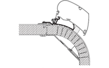 Adaptateur de store Thule adapté à l'Omnistor 9200 / 6300 pour montage sur le toit du camping-car Laika