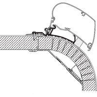 Thule awning adapter suitable for Omnistor 9200 / 6300 for roof mounting motorhome Laika Kreos