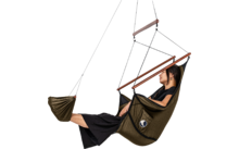 Ticket to the moon Home hanging chair olive brown