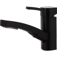 Comet Mitigeur monocommand&eacute; CAPRI avec bec extractible et interrupteur noir mat