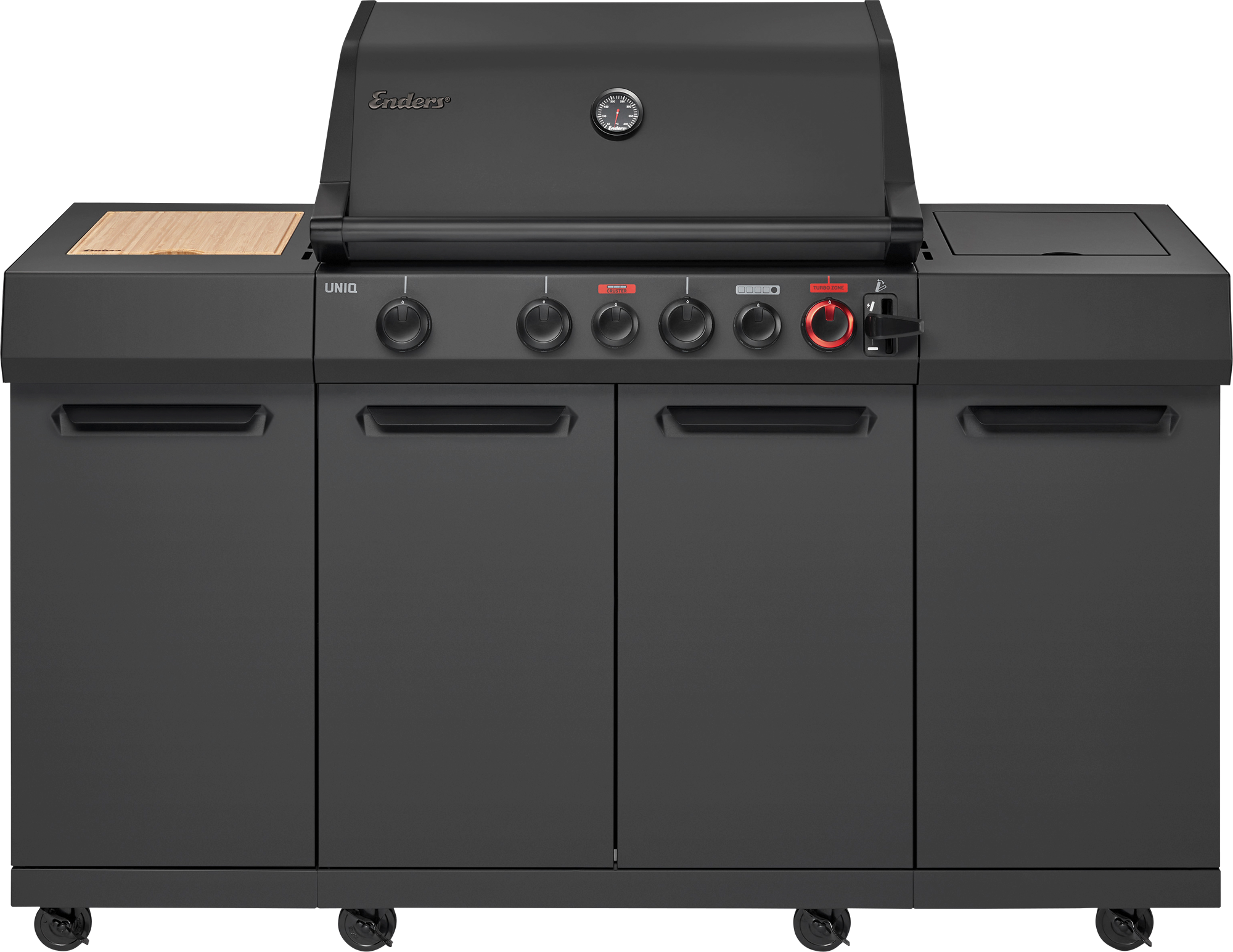 Enders Uniq 4 IK Kitchen Cruster Shadow Barbecue à gaz - Berger Camping