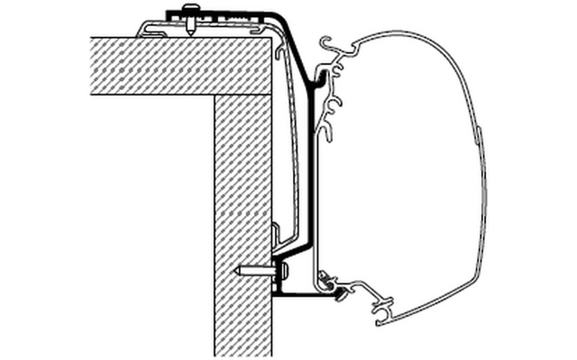 Produktbild Thule Markisenadapterset 3 teilig f&uuml;r Wohnmobil Rapido S8 / S80DF 2025 mit Wandmarkise Thule Omnistor 5200 5 Meter 1