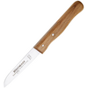 Kleines Messer mit silberner Klinge und braunem Holzgriff mit drei Nieten; Aufschrift "WESTMARK Solingen Made in Germany" auf der Klinge
