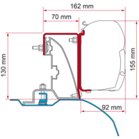 Fiamma Kit Fiat Ducato H2 Roof Rail - Alu-line Style awning adapter for Fiamma F45
