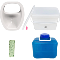 DIY Set XL for Large-Volume Composting Toilets Oval White Trelino