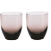 Zwei durchsichtige Gläser mit leicht rosa Färbung