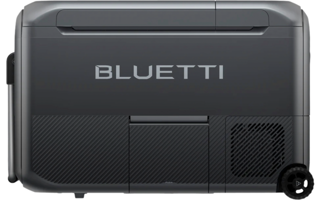 Appareil BLUETTI gris graphite avec poignée et roues