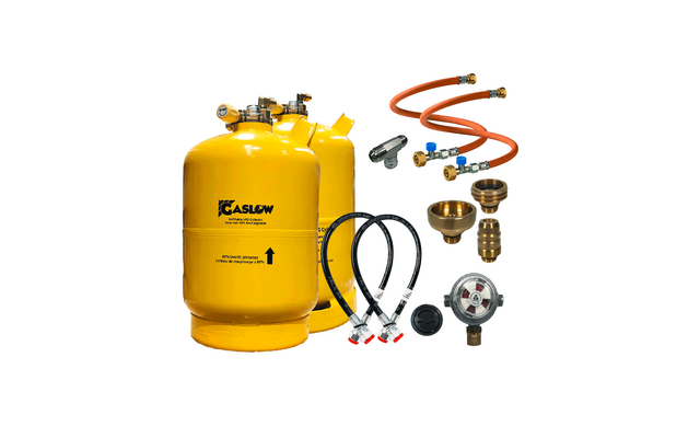 Gaslow LPG double cylinder kit with filler 6 kg and 11 kg