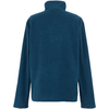 Blaue Jacke von hinten, Stehkragen und lange Ärmel, ohne Muster