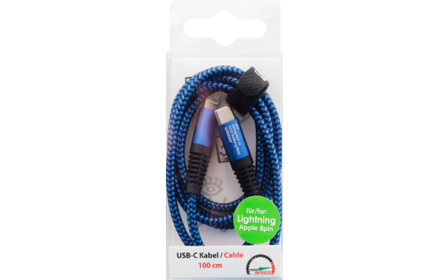 2GO USB Datenkabel USB Type-C/Apple 8p Blau