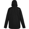 Schwarze Jacke mit Kapuze von hinten