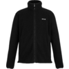 Schwarze Fleecejacke mit Reißverschluss und Stehkragen