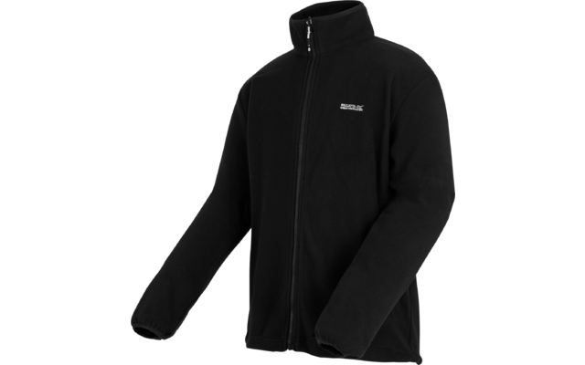 Schwarze Jacke mit Reißverschluss und Stehkragen