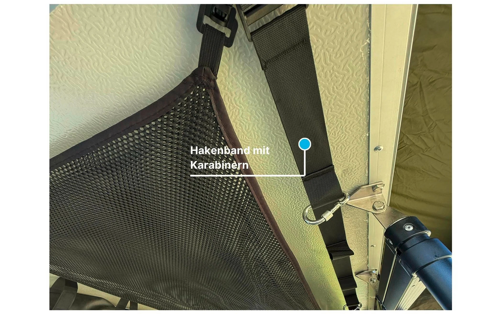 Image du produit Punii Whakarite Hakenband schwarz f&uuml;r Dachzelte Moenga  1