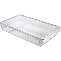 Metaltex Frigo-System Organizer transparenter Beh&auml;lter f&uuml;r K&uuml;hlschrank mit Deckel 21 x 36 x 5 cm