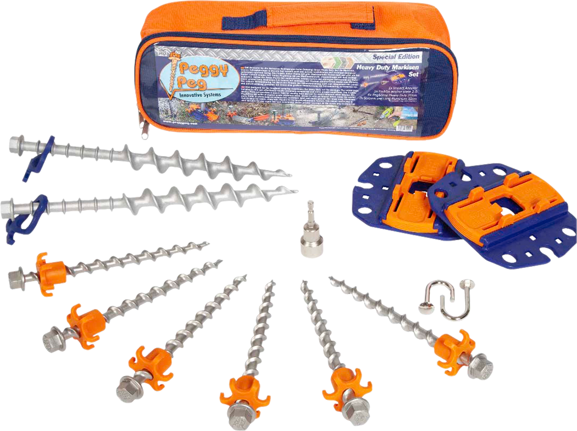 Peggy Peg HP99 Heavy Duty Awning Set including bag - Berger Camping