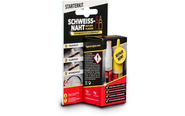 Produktbild HGPower Glue Schwei&szlig;naht aus der Flasche Klebstoff Reparaturset 2-teilig 1