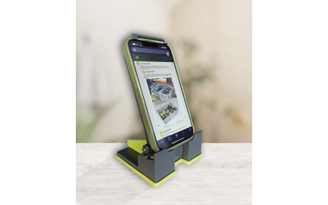 Produktbild Purvario Handy- und Tablet-Halter Ger&auml;tehalter verstellbare H&ouml;he 13 bis 19 cm 1